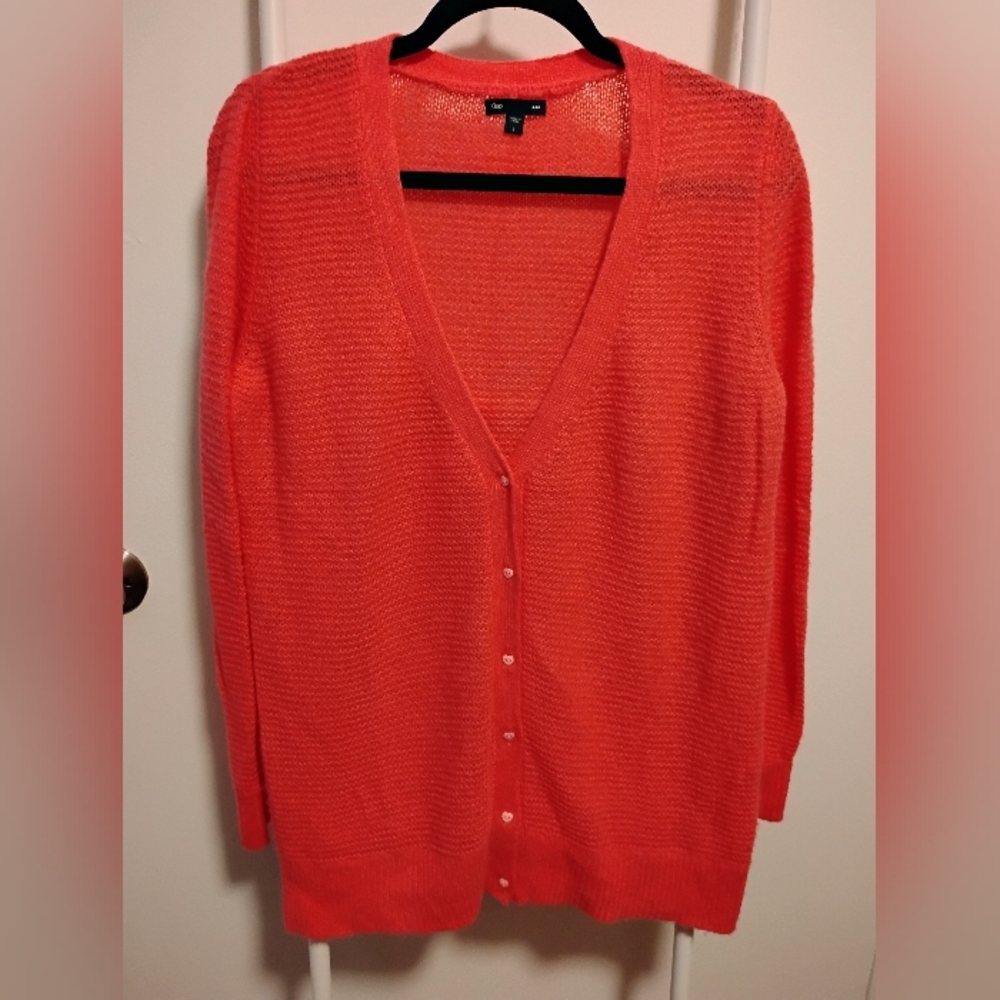 Gap, Women's Coral Oversized  Cardigan Sweater